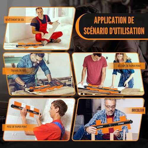 DODOWIN Connectable Contour Gauge 50 cm Copier Profile Parquet Shape Tracing Tools Tile Cutter Fathers Day Gift Dad Gift Idea Father's Day Gift for Dad