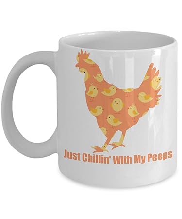Amazoncom Just Chillin With My Peeps Chicken Coop Coffee Mug For
