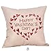 Tuscom Printing Love Flax Pillow Case Gift for Valentine's Day,Sofa Bed Home Decor Pillow Case Cushion Cover,18x18