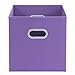 MaidMAX Storage Bins 12x12x12, for Home Organization and Storage, Toy Storage Cube, Closet Organizers and Storage, with Dual Plastic Handles, Purple, Set of 6