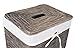 BirdRock Home Rustic Woven Wood Peel Laundry Hamper with Lid | Thin Weave Laundry Basket | Removable Liner | Dirty Clothes Storage Bin | Grey