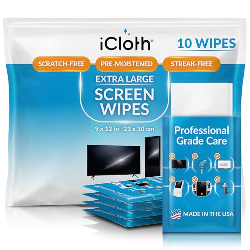iCloth XL Screen Cleaning Wipes 10ct