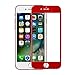 Ayunhao Red iPhone 7 Plus Screen Protector,0.26mm 3D Full Coverage Anti Blu Ray Premium 9H Anti Scratch Tempered Glass for Apple iPhone 7 Plus 5.5