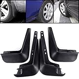 ANZIO (Pack of 4) Fit Toyota Corolla 2014-2015 MATTE BLACK Mud Shield Splash Guard Front Rear Set