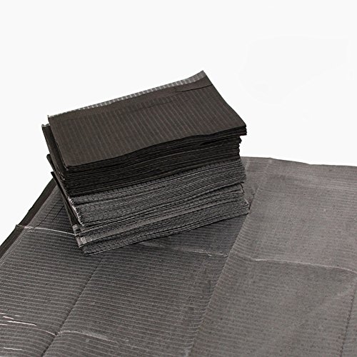 Dental Bibs Sheets 125pcs Disposable Tattoo Table Covers Clean Pad Underpad Hygiene Personal Medical Tattoo Bib Waterproof Tattoo TableCloth Tattoo Supply Sheet 13" X 17"(Black) - Thumbnail 4