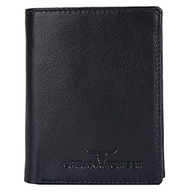 Urban Forest James Leather Wallet Combo for Men - Classic Black Mens Leather Wallet, Keyring &