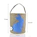 WENDSIM Easter Personalized Bunny Basket -7 Adorable Patterns- Cute Easter Eggs Basket with Foldable Ears-Environmental and Durable Easter Basket -for Kids Carrying Eggs,Gifts,Toys (Blue) …