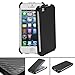 iPhone SE Case, GreatShield SHIFT CX Carbon Fiber Design Flip Leather Cover for Apple iPhone SE 5S 5 - Black
