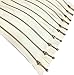 Beaulegan Metal Zippers 10 Pcs - #3 Antique Brass Close-end 7.9 Inch (20 cm), White