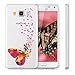 kwmobile Crystal TPU Silicone Case for > Samsung Galaxy A5 (version 2015) < in multicolor dark pink transparent Design butterflies bevy