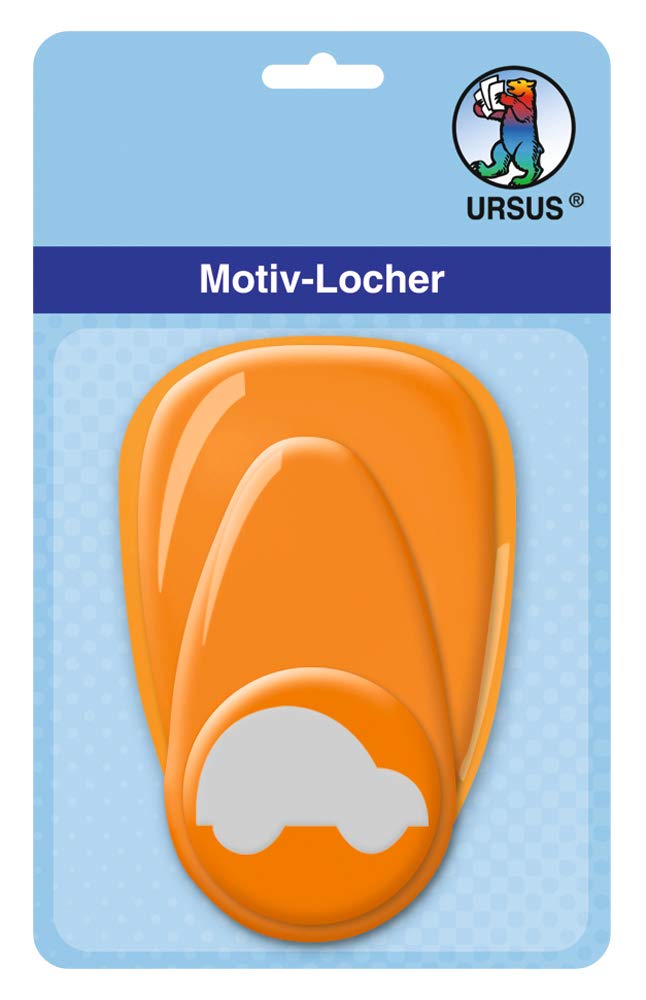 Ursus 19480066 – Motif Hole Punch with Lever Medium Toy Car Approx. 25.4 mm Orange