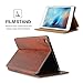 New iPad 2017 iPad 9.7 inch Case, Miniko(TM) Modern Vintage Book Style Ultra Slim Premium PU Leather Smart Case Cover with Auto Sleep Wake Function Multi Angle Stand for Apple New iPad 9.7 ( Brown)