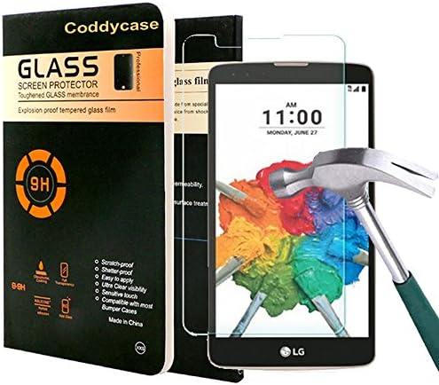 LG Stylo 2 Plus Screen Protector,LG Stylus 2 Plus Glass Screen Protector,LG Stylus 2 Plus Tempered Glass,Coddycase HD Clear Tempered Glass Screen Protector for LG Stylus 2 Plus,1 Pack