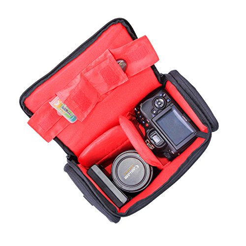 FOSOTO Camera Case Bag for Nikon D3300 D3400 D5300 D5500 D5600 D7200 D7100 D500 D90 D60 D750 D810 D610,Canon EOS Rebel T5i T5 T6 T7i XT SL1 T3i T4 70D 80D 5D Mark 6D 7D,Sony a99II Digital SLR Camera