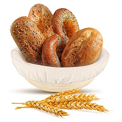 MEJAE Bread Proofing Basket, 9 inch Round Sourdough Baking Handmade