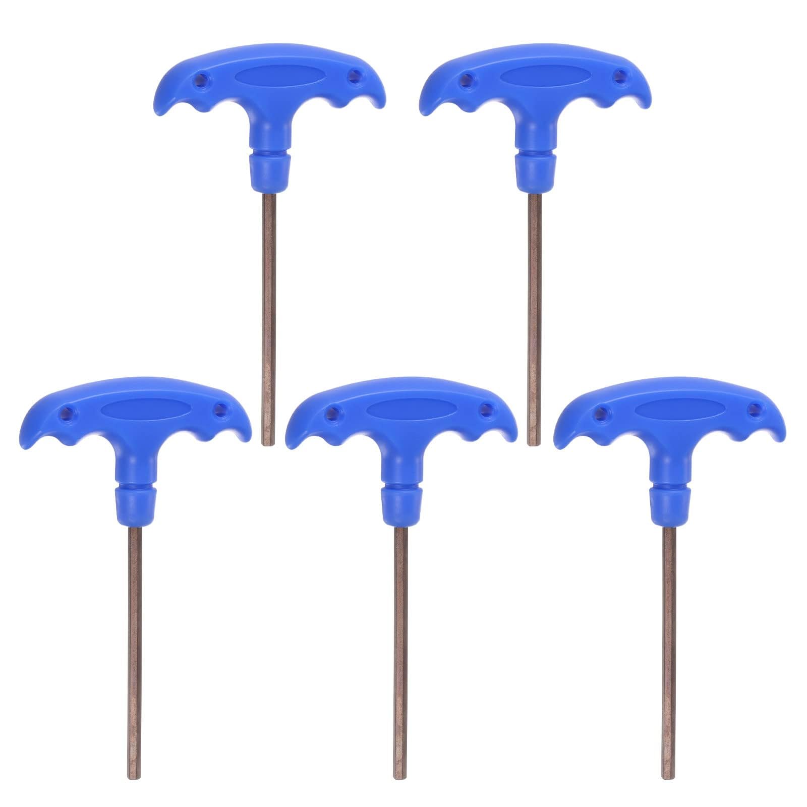 TOP-VIGOR 5Pcs H4 T-Handle Hex Key Wrench, 4mm S2 Steel T-Key Inner Hexagon Spanner Allen Key Allen Key Repair Tool