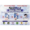 NeilMed Sinus Rinse - 2 squeeze Bottles 240mL (8fl oz) &amp; Nasamist Saline Spray 75mL - 250 Premixed Packets - BONUS Nasa Mist Saline Spray - Value Pack