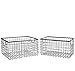 Wire Storage Bins for Kitchen Organization (Set of 2, Industrial Grey): Metal Storage Baskets for Shelf, Sturdy Wire Cubes for Organizing, Durable Decorative Pantry Organization Storage Cubes by SLPR