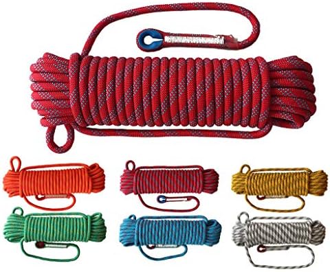 MODKOY Rock Climbing Rope, 10, 15, 20, 30m Static Rope, Outdoor Safety Rappelling Rope Climbing Auxiliary Rope Climbing Rescue Rope Spider-man Safety Wear-resistant Rope