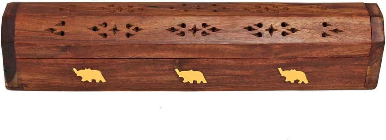 Raajsee Incense Holder,Wooden Incense Burner,Ash Catcher, Incense Tray Coffin Insense Box Best For Home Fragrance-Aesthetic Room Décor - Image 3