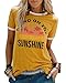 Enmeng Womens Bring On The Sunshine Printed T-Shirt Causal, Colour, Size Medium