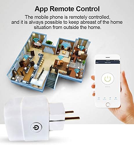 Enchufe inteligente Wifi con 16A Control remotoMonitor de control de voz Power Mini Socket Funciona con Alexa Google Home no requiere hub Smart Socket UE