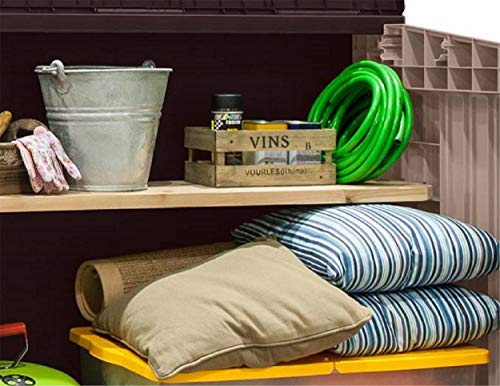 Keter 17197253 Store It Out Midi Gartenlager aus Kunststoff, Schuppen, Beige und Braun, 845 L, 130 x 74 x 110 cm – Bild 7