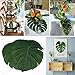 Tropical Palm Leaves - Faux Palm Leaves – Large Palm Leaves Decorations -48pcs Large Size (13.8 by 11.4inch) Artificial Tropical Palm Leaves for Party, Wedding; Hawaiian; Luau Decoration