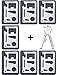 Credit Card Survival Wallet Pocket Tools+ Utility Key Multitool (8 pack) Thick Steel/Inch Scale Gifts for mens