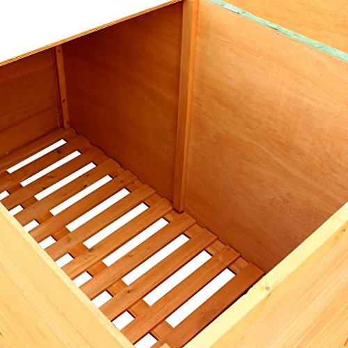 Festnight Wasserdichte Garten Aufbewahrungsbox Gartenbox Auflagenbox aus Holz 126 x 72 x 72 cm für Garten oder Terrasse – Bild 7