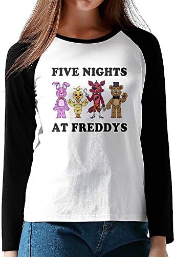 Five Nights At Freddys Toys Black For Women Blended Baseball Tee
