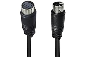 Seadream Mini DIN 9-Pin Cable Extension Cord, Male to Female Connector,S Video 9Pin Mini DIN Cable for TV Receiver and Projec