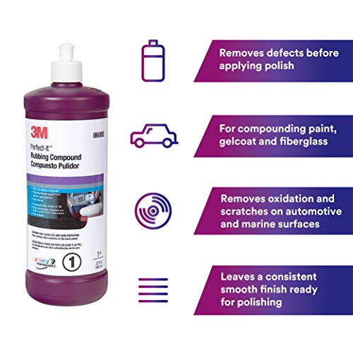 3M Perfect-It Rubbing Compound, 06085, 1 qt (32 fl oz/946 mL) - Thumbnail 4