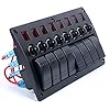 Amarine-made-8-Gang-Red-LED-Indicators-Rocker-Circuit-Breaker-Waterproof-Marine-Boat-Rv-Switch-Panel-PN-CB8-R