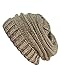 NYFASHION101 Oversized Baggy Slouchy Thick Winter Beanie Hat, Taupe Mix