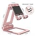 Cell Phone Stand, Adjustable Tablet Stand, Universal Dual Foldable iPhone Stand Multi Angle phone Holder for Switch, iPad,Samsung, Nexus, iPhone X, Other Tablets (4-12 inch) -Pink