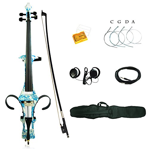 Aliyes Professional Handmade Solid Wood Electric Cello 4/4 Full Size Silent Electric Cello With bow, Case,Bridge Strings-1201