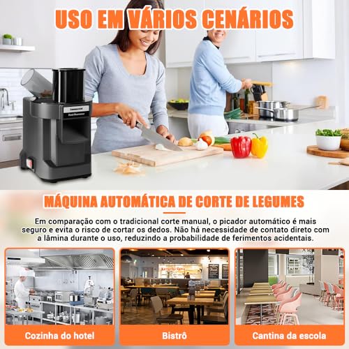 Cortador de Legumes Eletrico, Ralador de Legumes Eletrico 110V