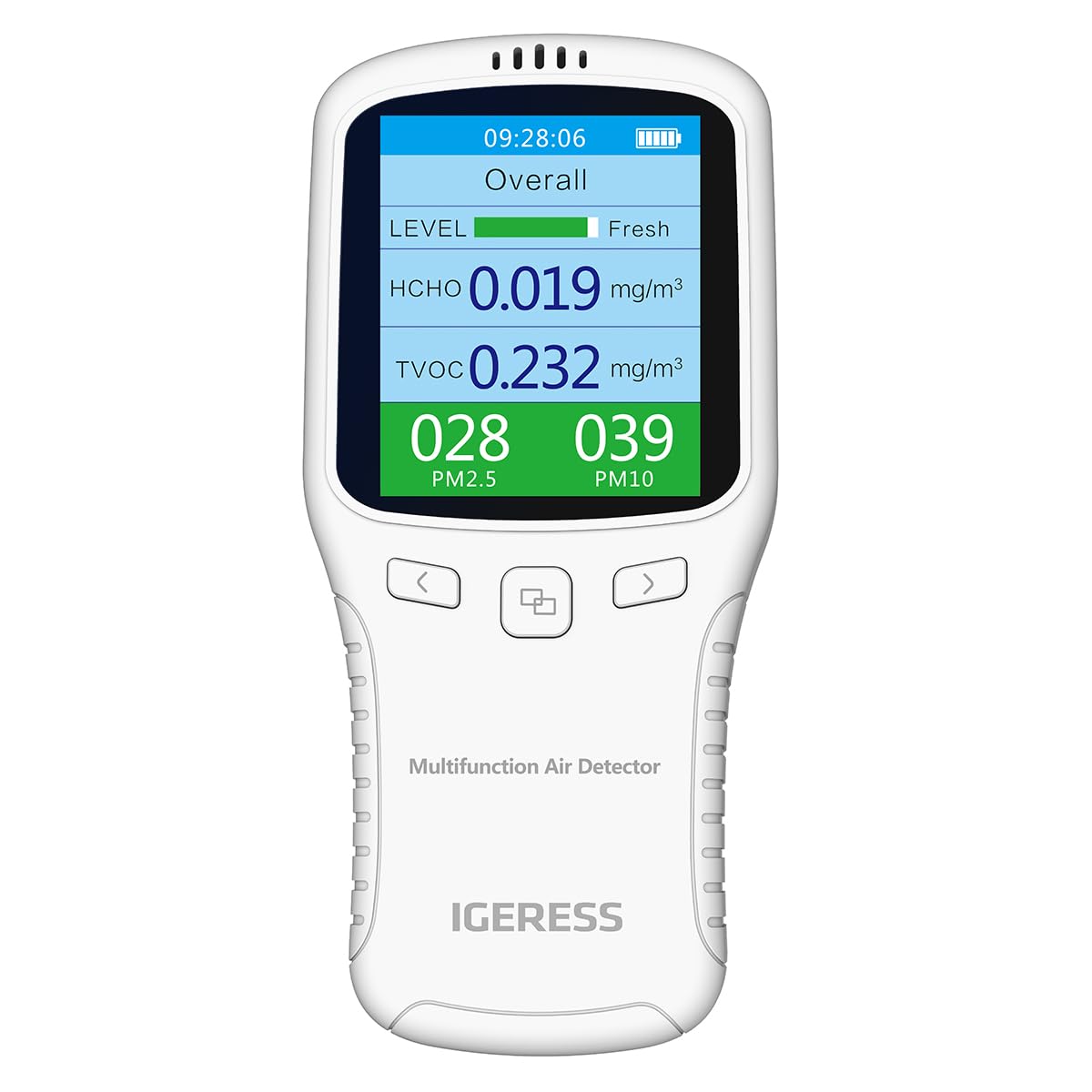 Photo 1 of Indoor Air Quality Monitor, IGERESS Formaldehyde Detector, Pollution Monitor?Dust Tester, Detect Indoor HCHO/TVOC/PM2.5/PM10, Colorful LCD Screen & USB Charging