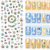 Gozebra(TM) 60 Mixed Succulent Plants Decals 3D
