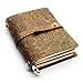 Cone Pocket Size Embossed Travel Leather Notebook 5.5x4.3x1.2 Inch, Brown, Pack of 1