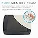 Pure Memory Foam Lumbar Support Pillow Back Cushion Ergonomic Design for Back Pain Relief and Posture Improvement with Washable 3D Mesh Cover and Adjustable Strap