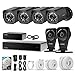 Zmodo 8CH sPoE Security Camera System with Repeater, 4 Outdoor Weatherproof and 2 Indoor Two-Way Audio Cameras, 1080P NVR Recorder 1TB HDD and Cloud Service for Intelligent Recording