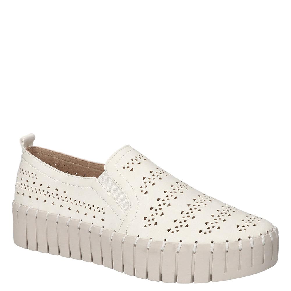 Easy Street Women’s Peppy Sneaker, White, 9.5 Narrow