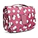 CalorMixs Hanging Toiletry Bag, Travel Organizer Cosmetic Wash Make Up Bag Case for Women Men Toiletry Kit Cosmetic Bag Travel Accessories, Wine Red Daisy