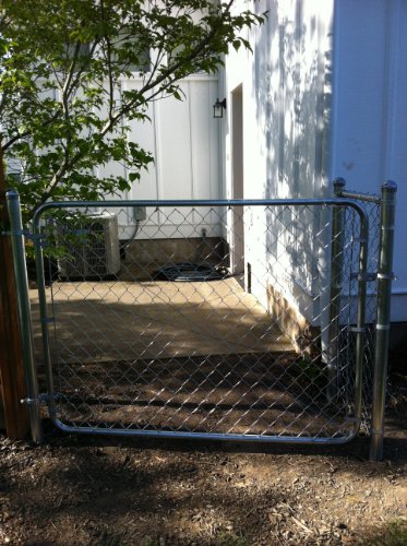 Chain Link Fence Walk-through Gate Kit - Adjust-A-Gate Chain Link Gate Building Kit - This fence gate kit is perfect for replacing existing sagging gates or building new ones. (24"-72" wide x 4' high) - Thumbnail 2