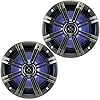 New-41KM84LCW-8-300-Watt-4-Ohm-LED-Marine-Audio-Coaxial-Speakers-Stereo-KM8