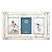 Prinz Homestead 3-Picture Frame, 4 x 6 Distressed White Wood Frame, Rustic 4 x 6 Picture Frame, Two-Way Easel, Can Be Wall-Mounted, 15.5 x 0.75 x 9.1 Inches