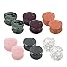 TOPBRIGHT 6 Pairs Natural Mixed Stone Ear Plugs Tunnels Saddle Expander Body Piercing Jewelry Set Gauges