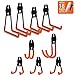 MinCHI257 9 PCS Garage Hooks and Hangers Steel Tool Storage,Utility Double Hooks,Heavy Duty for Organizing Power Tools,Laddy,Bulk Items,Wall Mount Tool Holder for Home Chair Ladder,Bike Hanger